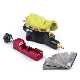 CNRAQR Spark Plug Gap Tool & Pneumatic Spark Plug Cleaner Kit - Air Sandblaster Cleaning Tool for Most 10mm 12mm 14mm 16mm Spark Plugs with Feeler Gauge,Abrasive Media for Motorcycle, Lawn Mower, Car