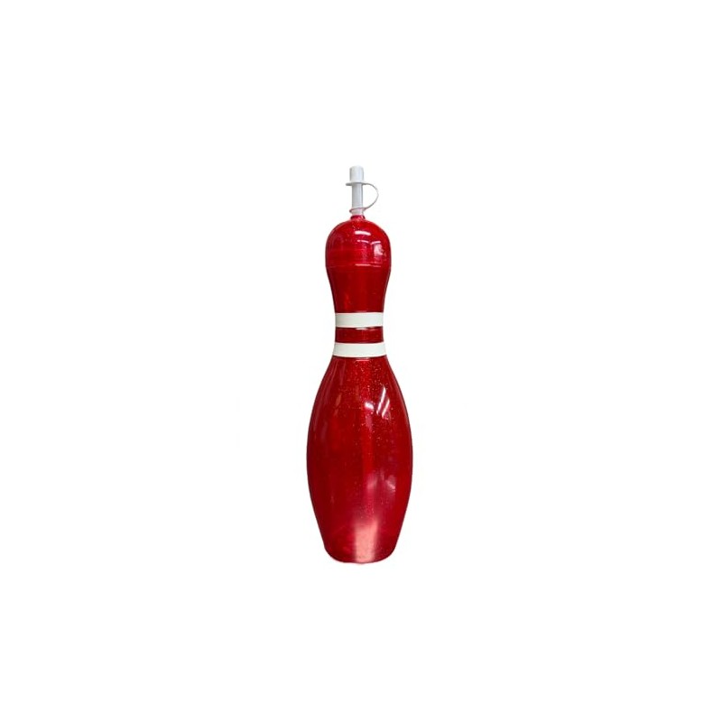 Large Bowling Pin Water Bottle - 32 ounce (Red)
