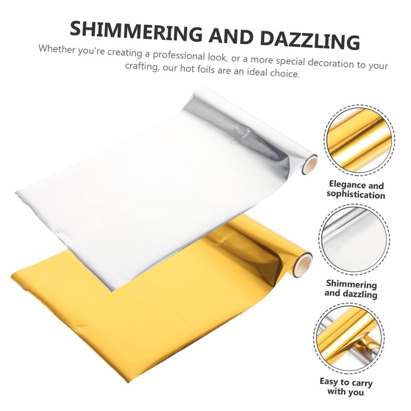 Zerodeko 2rolls Toner Reactive Foil Heat Transfer Foil Paper for