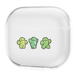 ERDARARIPRO Klarsichthülle für AirPods 3rd Gen, Transparente Weiche Stoßfeste Hülle mit Stilvollem Niedlichem Bemaltem Design 2032