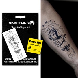 INKARTLINK Semi Permanent Tattoo, Temporary Tattoo, party tattoo, beautiful and realistic design, fun tattoo experience, cruelty-free, non-reflective, waterproof (Greek geometric creative tattoo 3）