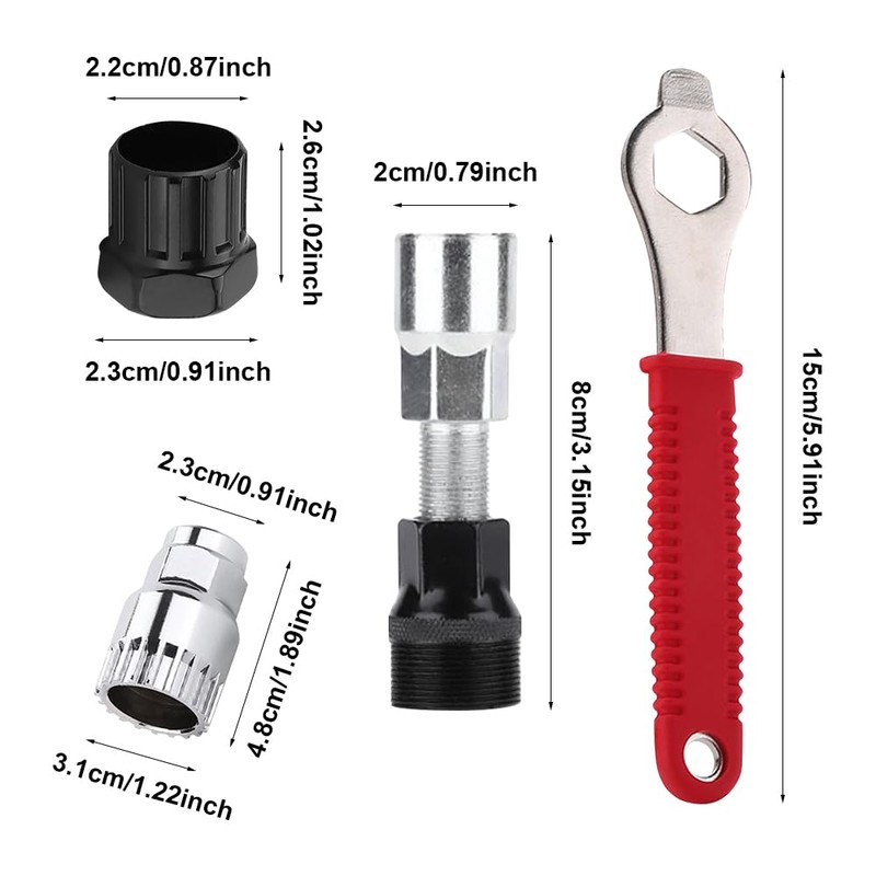 Amusingtao Bike Chain Removal Tool Kits Include 15cm Wrench Crank