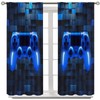 ShiTingYu Gaming Boys Curtains, Video Game Kids Window Drapes Blue