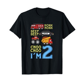Honk Honk Beep Beep Coo Choo I'm 2 Birthday Kids Apparel T-Shirt