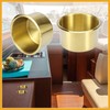 Partuto 2pcs Stainless Steel Cup Drink Holder Insert Gold Tone