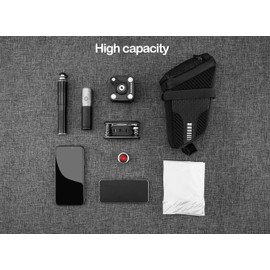 ROCKBROS Bicycle Saddle Bag Waterproof Reflective Cycling Seatpost Bag Wedge Pouch Rear Seat Bag Cycling Accessories Storage Bag Pouch for MTB Road Bike Folding Bike Black 1.5L