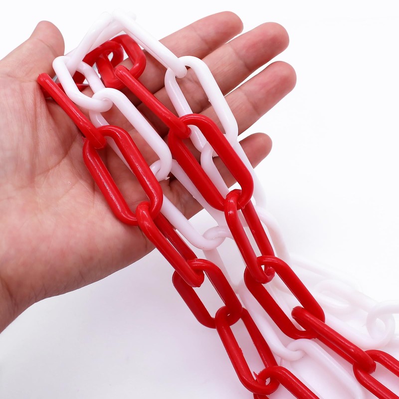 Piuluvor® 10 m Barrier Chain Red White Plastic Chain Barrier