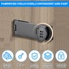 Combination Lock for Cabinet Cupboard, 3-Digit Keyless Hasp Latch Locks