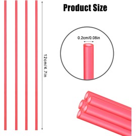 50 Pack Spray Can Straws, Red Plastic Spray Paint Nozzles for Cans, Replacement Spray Can Extension Straw 4.7 Inch Long, Red Plastic Extension Straws