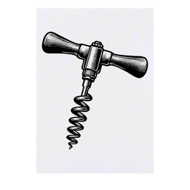'Corkscrew' Temporary Tattoo - Water Resistant, Skin-Safe, Non-Toxic Transfer (TO00085195)