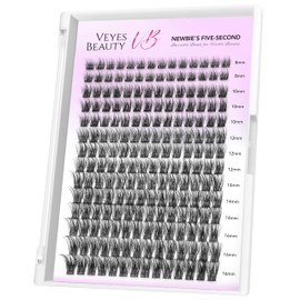 VEYESBEAUTY Eyelash Extensions, 5-Second Eyelash Clusters, Lashes, Fake Lashes, Eyelash Extensions, False Eyelashes (Dreamy, 8-16 mm)