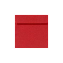 LUXPaper 7 x 7 Square Envelopes in 80 lb. Ruby Red for 6 3/4” x 6 3/4” Cards, Mailing Wedding Invitations, Business Event Invites, and Thank You Notes, 50 Pack (Red)