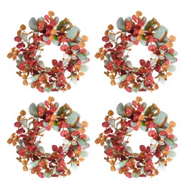 CIR OASES Artificial Fall Wreath for Front Door, Autumn Door Wreath with Lambs Ears Leave Eucalyptus Leaves Berry,Fall Wreaths for Indoor Outdoor Farmhouse Home Wall Window Festival Wedding Decor (G)