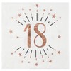 Santex 7350-18 Pack of 20 Age Glitter Metal Napkins 18