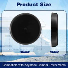 Ceoighe 1 Pack RV Mushroom Vent Cap Compatible with Keystone Camper Trailer, RV Mushroom Roof Vent, Motorhome Water Guard for Vehicle Plumbing Ventilator Cap (Fan Base Not Included) (Black)