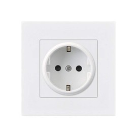 Mayata 1pcs Wall Panel Power Socket Plug Grounded 16A French Standard Electrical Outlet 86mm 86mm