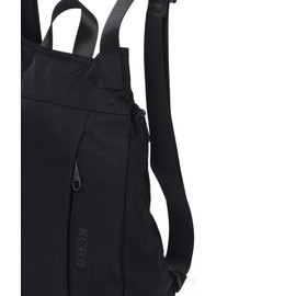 KCB Maze Anti-Theft Backpack Small 100% Vegan Compact Backpack for Women with Extra Security, black