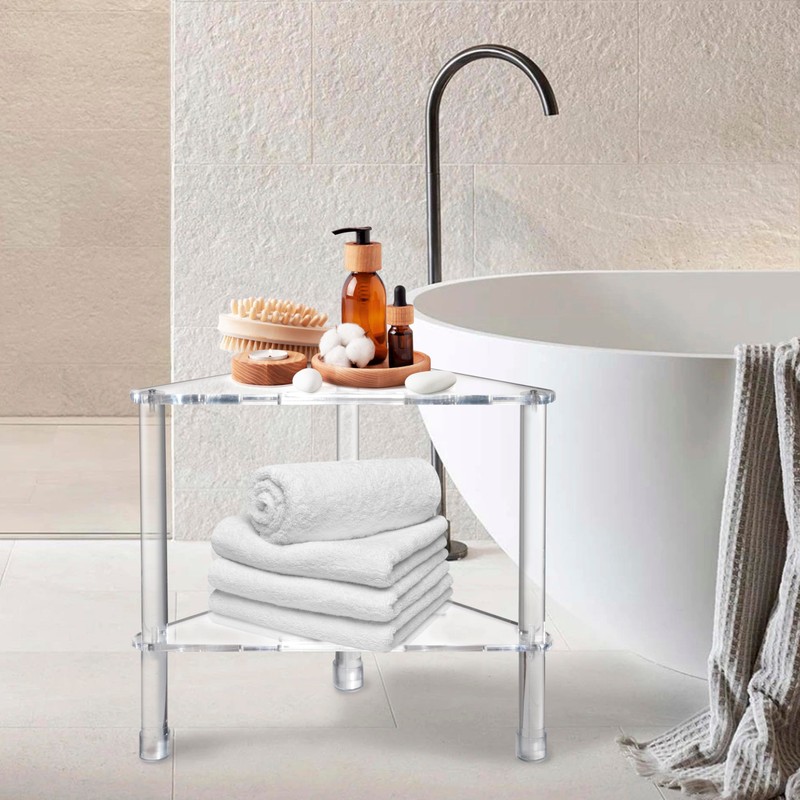 humberboat Acrylic Corner Shower Stool for Shaving Legs for Inside