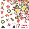 Christmas Craft Buttons 100pcs - Assorted Wooden Sewing Buttons for
