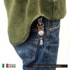 H.N.Z kil-028d Keychain, Genuine Leather, Italian Leather, Studs, Men's, Red,