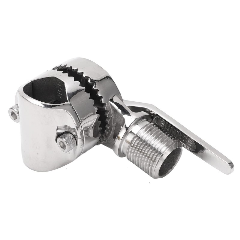 Marine VHF Antenna Mount Stainless Steel Adjustable Ratchet Mount for