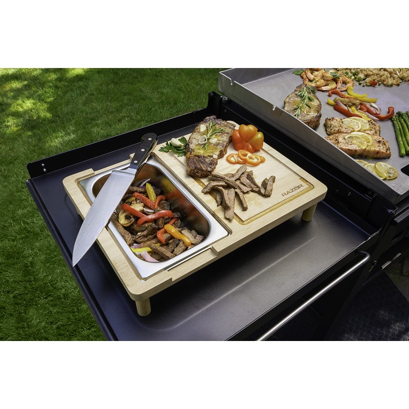 RAZOR Multipurpose Griddle Cutting Board with Covered Food Storage
