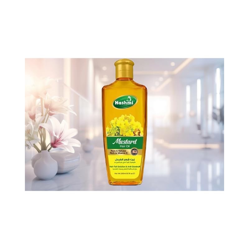 Hashmi Aceite de Mostaza para Cabello con 200 ml, Fortalecedor