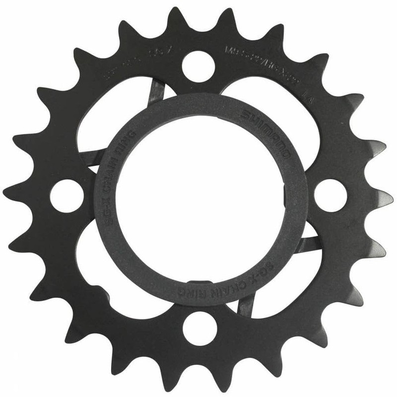 Shimano Y1ME98020 Chainring, 22T & Chain Protector, Black