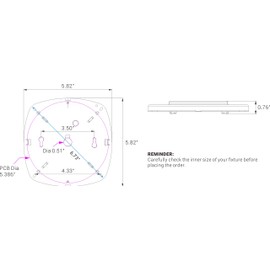 5.5" LED Light Engine, 23W 1700LM, 3000K Warm White, Retrofit Module for Ceiling Lights, Ceiling Fans, Pendants, Lanterns, Garden Lights, UL/ES/JA8 Certified
