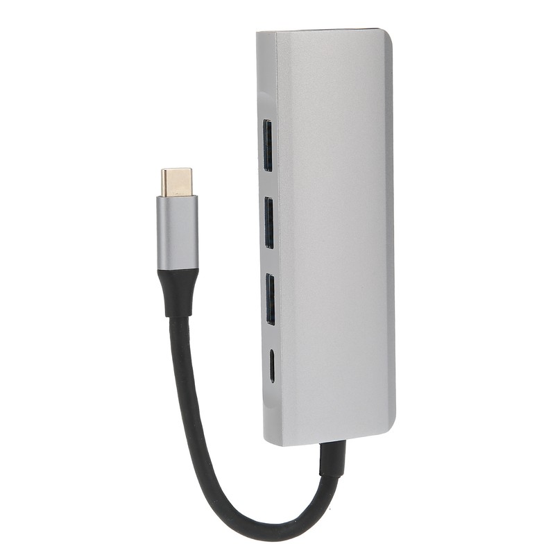 USB C Splitter Silver 5Gbps Speed Heat Dissipation Function Smart