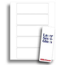 White Double Sided Semi-Gloss Printable Bookmarks - Blank Bookmark Printing Paper for LASER Printers - Heavyweight Cardstock - 2" x 6" Perforated Bookmarks - 25 Sheets / 125 Blank Bookmarks