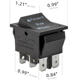 ToiCottage 2 Pcs Universal 6V 12V 24V Forward Reverse Switch Compatible with Power Wheels Forward, Stop,Reverse Gear Forward Stop Backward Button Replacement Parts for Ride on Toys