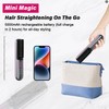 Cordless Hair Straightener Brush, Travel Mini Hot Comb 3 Temps
