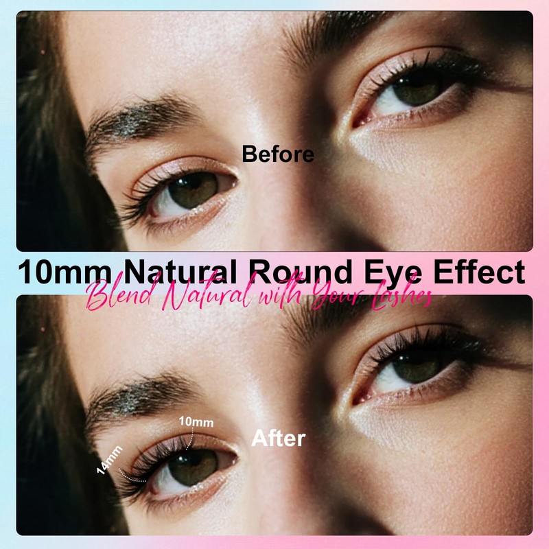 Self Adhesive Lashes 4/3 Half False Eyelashes Update More Stronger