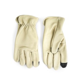 Lawnifi Garden Gloves, American USA Goatskin Leather, Touchscreen Tip, Unisex (XL)