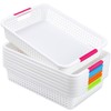 Xvvirnt 8 Pack Classroom Storage Baskets,Paper Trays for Classroom, Plastic