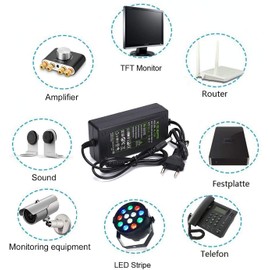 Nobsound Nobsound 12V 5A Netzteil Adapter, AC 100-240V bis DC 12 Volt 5 Amp 60W Stromversorgung f??r Verst?rker/LED Stripes/DVR NVR Sicherheitskameras System - Euro Stecker (12V/5A)