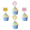 MonMon & Craft Cat Paw Print Cupcake Toppers/Kitten Birthday Cupcake