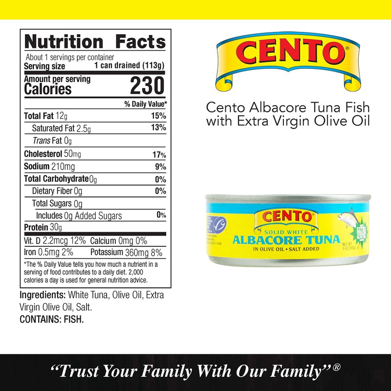 Cento Albacore Tuna, 5 Ounce (Pack of 24)