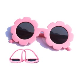 SyuAmi Children's Sunglasses, Flowers, Non-Breakable Frame, Polarized Lenses, UV Protection, Anti-Reflective Light, 1-6 Years Old, Kids Sunglasses, Toddler, Baby Sunglasses, Girls, Baby, cherry