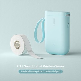Niimbot D11 Label Maker with Tape, Portable Wireless Connection Label Printer, Multiple Templates for Office and Home Organization Printing Machine QR Codes Barcodes Graphics:_Blue