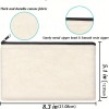 12pcs/Set Fabric Canvas Pouches with Zipper, Sublimation Blank DIY Craft
