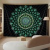 FENDROM Bohemian Mandala Tapestry Hippie Tapestries Psychedelic Green Peacock Boho