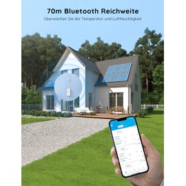 GoveeLife Hygrometer Thermometer Indoor Sensors 3 Pack, Mini Bluetooth Temperature and Humidity Meter with App Notification and Data Storage, Suitable for Greenhouse, Wine Cellar