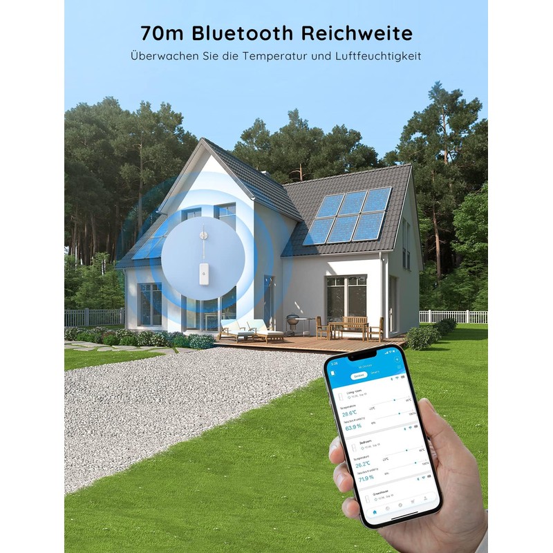 GoveeLife Hygrometer Thermometer Indoor Sensors 3 Pack, Mini Bluetooth Temperature