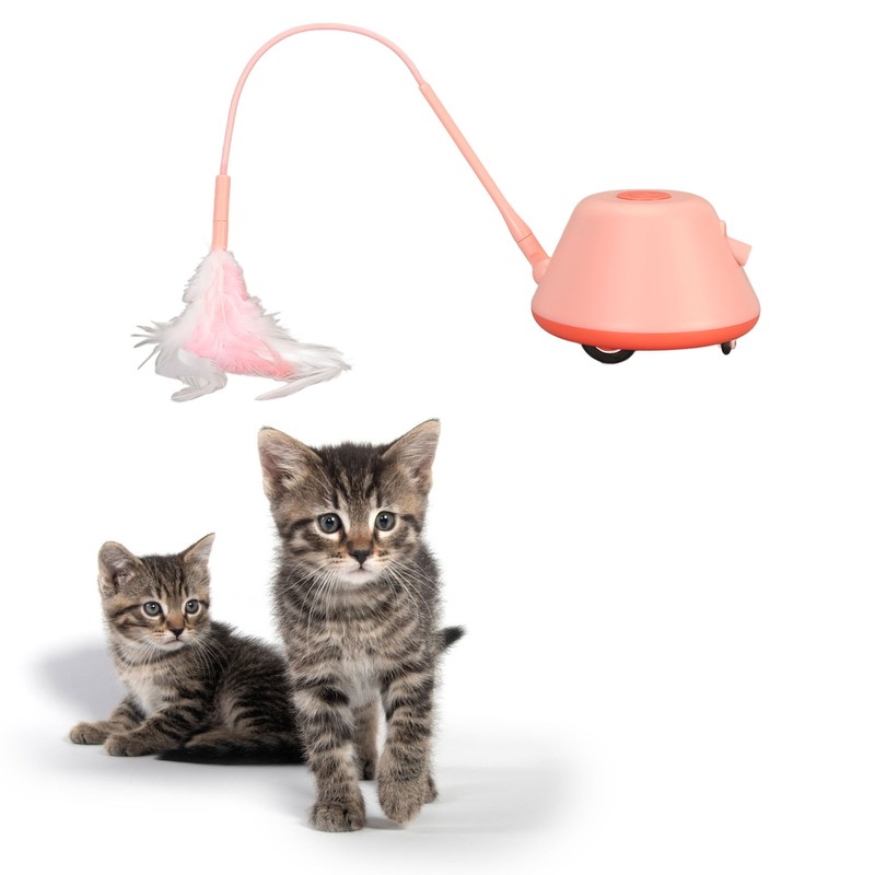 Electric Cat Feather Toy USB Charging Automatic Rotating Interactive Cat