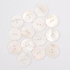 50Pcs Mother of Pearl Buttons 10mm White Genuine 2 Holes