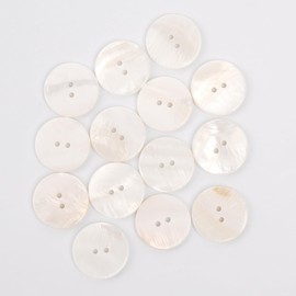 50Pcs Mother of Pearl Buttons 10mm White Genuine 2 Holes Bulk Natural MOP Shell Sewing Buttons for Shirts, Sweaters, Clothing, Crafts, DIY Projects, Decorative