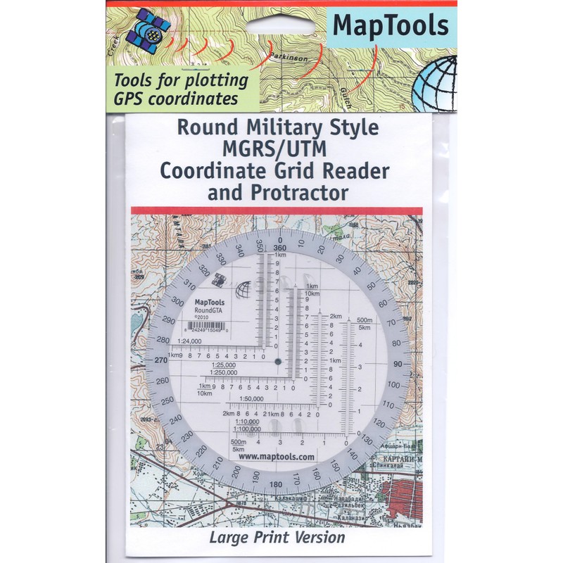 MapTools Round Military Coordinate Scale and Protractor