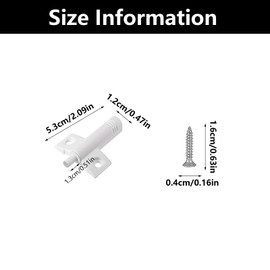 10 Pcs White Damper Buffer with Stainless Steel Screw, Pom Plastic Soft Close Damper Buffers, for Kitchen Cupboards, Wardrobes and Furniture, Quiet Closing Hinges, Easy to Install